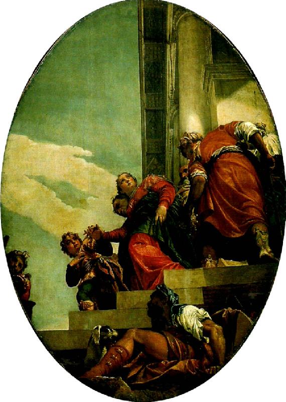 Paolo  Veronese esther brought before abasuerus oil painting image
